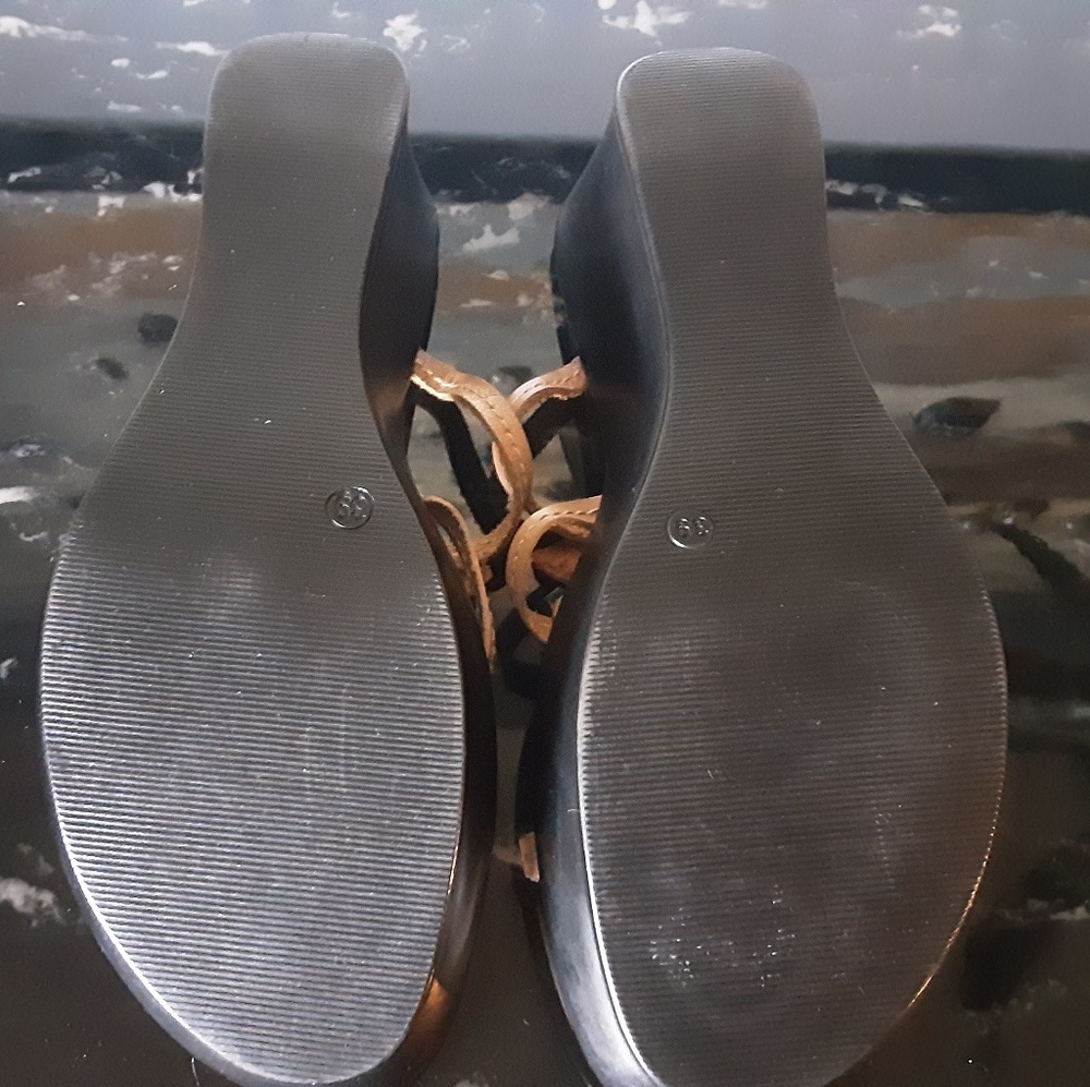 LEATHER WEDGE SANDALS 8 - Picture 4 of 4
